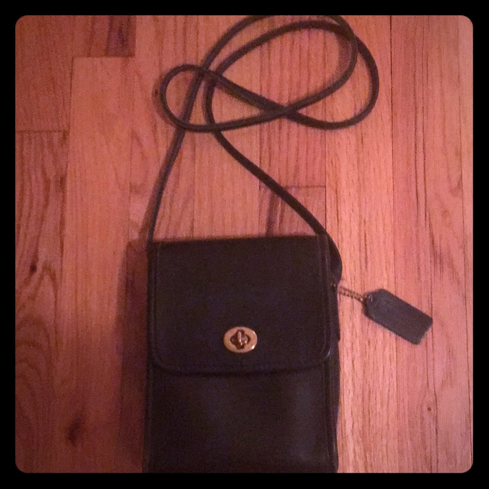 Coach criss cross black vintage handbag